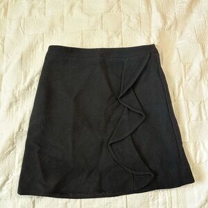 J. Crew Black Mid Thigh Length A-Line Skirt